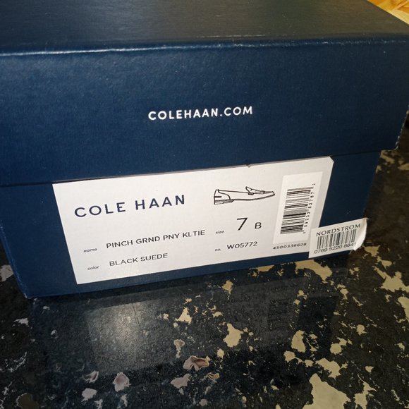 Cole Haan black suede Pinch Grand Penny Kiltie loafer ** - Picture 11 of 11